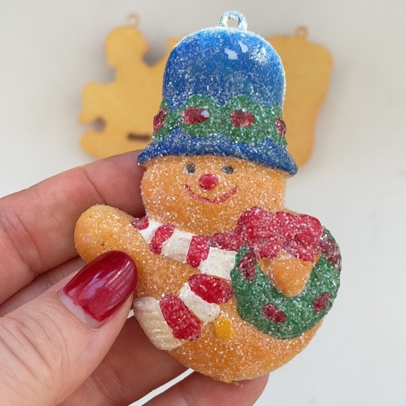 Set of 4 Four Sugared Christmas Tree Ornaments - Picture 3 of 9